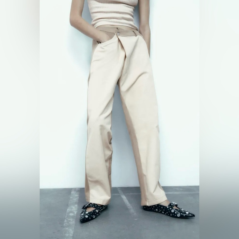 NWOT Zara asymmetrical waist pants